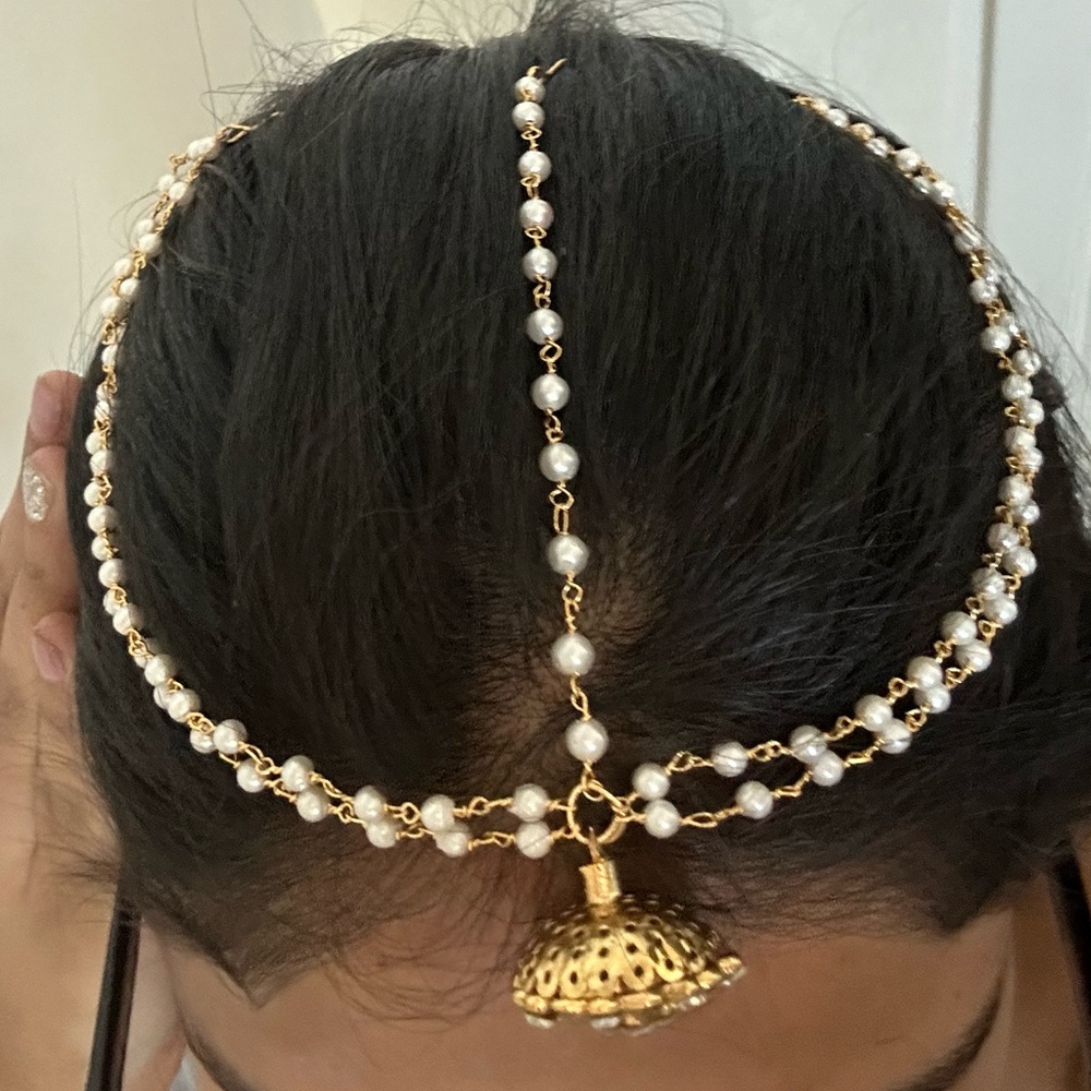 Arabian Pakistani Indian Forehead tikka jewelry necklace for your hair